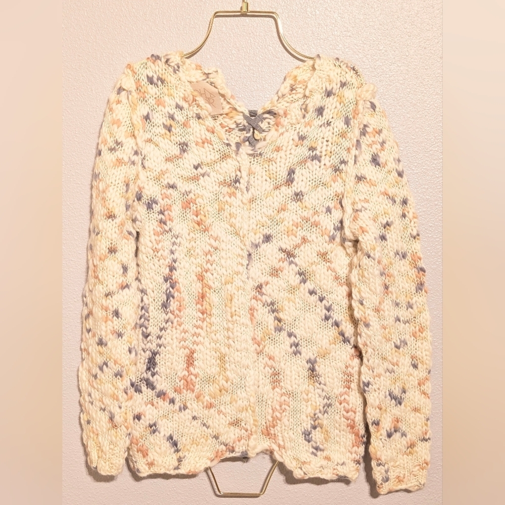 Chaser NWT Chunky Knit Lace-Up Back Sweater Size S Cozy Fall Winter - Picture 2 of 9